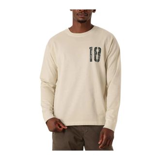 Butcher of Blue Tops, Heren, Beige, XL, Wol, Army 18 Bob Loose Tee LS