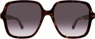Gucci Square Full-Rim Tortoiseshell Sunglasses - Brown
