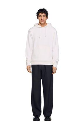 Sandro Logo hoodie in Optic White at Nordstrom, Size Xx-Large