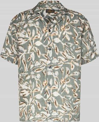 Jack & Jones Regular Fit Freizeithemd im Allover-Look Modell BILBAO in Khaki, Gr&ouml;&szlig;e XXL