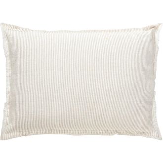 Anaya with Love So Soft Linen Pillow with Down Insert in Beige Pinstripe at Nordstrom, Size 2Ft 0In X 2Ft 0In