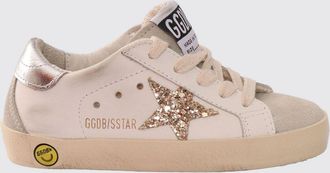Golden Goose Sneakers Super-Star da bambino in pelle con logo glitter