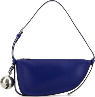 Burberry Shield Mini Shoulder Bag - Dames - Schoudertassen - Blauw - ONE Size - Leer - Tassen