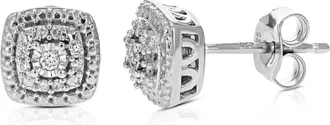 Vir Jewels 1/10 cttw Lab Grown Diamond Composite Earrings in Sterling Silver With Push Backs For Women