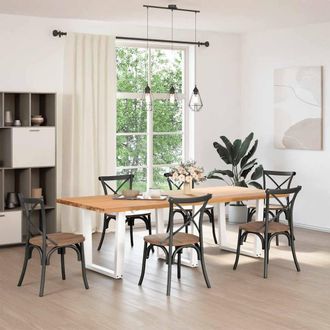 Berkfield Home Dining Table Legs V-Shape 3 pcs White 90x(72-73.3) cm Steel