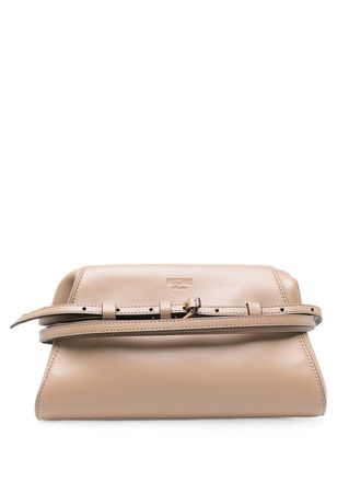 Moschino Tie Me lederen clutch