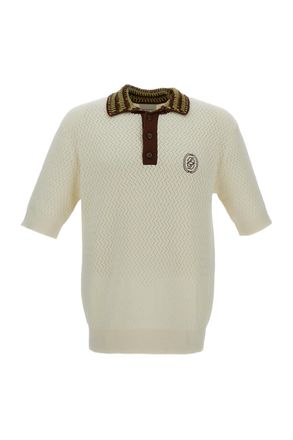 Dr&ocirc;le de Monsieur Ajour&eacute; D Miroir Knit Polo Shirt