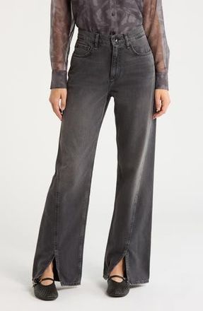 Rag & Bone Shannon High Waist Split Jeans in Washed Black at Nordstrom Rack, Size 23