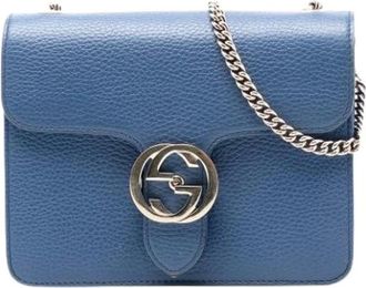 Gucci Pre-owned Cross Body Bags, female, Blue, Size: ONE SIZE Pre-owned Vintage Crossbody Bag