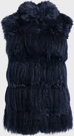 Gorski Horizontal Lamb Shearling Vest