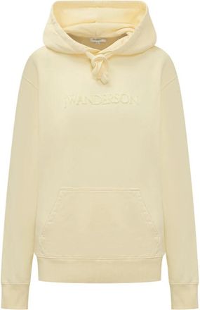 J.W.Anderson Logo Embroidery Hoodie - Dames - Hoodies - Beige - M - Katoen - Hoodies & sweatvesten