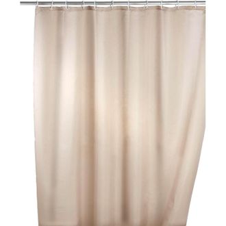 WENKO Cortina De Ducha Unicolor Beige Antimoho Wenko