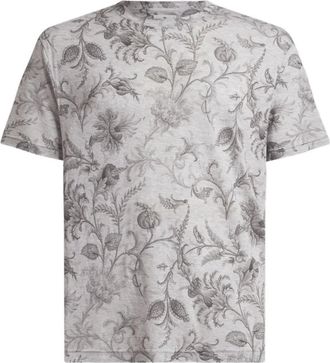 Etro T-shirt a fiori - Grigio