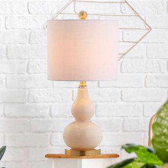 Jonathan Y Designs Anya 20.5 in. Mini Glass LED Table Lamp