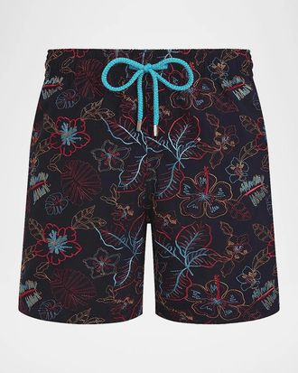 Vilebrequin Men & apos;s Mistral Embroidered Swim Trunks