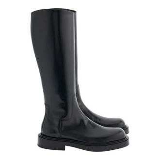 Ferragamo Fontana Leather High Boots, Size 9 E