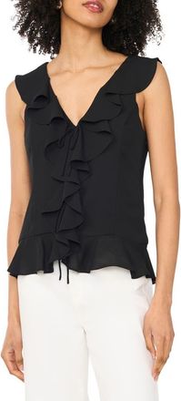 1.State V-Neck Ruffle Top in Rich Black at Nordstrom Rack, Size X-Small