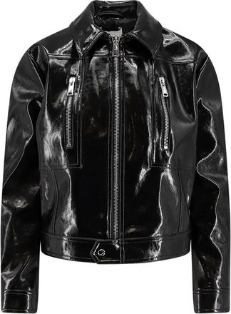 Coperni Zwarte Metallic Ritsjas Klassieke Stijl - Dames - Zomerjassen - Zwart - XS - Jassen