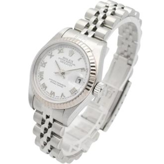 Rolex Pre-owned Vintage Datejust Polshorloge - Dames - Vintage Horloges - Wit - ONE Size - Vintage