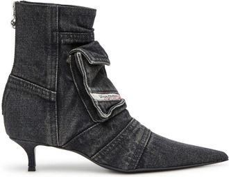 Diesel D-Venus pocket boots - women - Cotton - 35.5 - Black