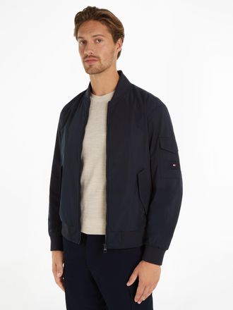 Tommy Hilfiger Blouson TOMMY HILFIGER RECYCLED BOMBER, Herren, Gr. S, blau (desert sky), Web, Obermaterial: 100% Polyester, elastischer Bund, Jacken Blouson
