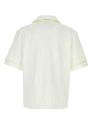 Casablanca Mens White Cotton Blend Shirt Camicie
