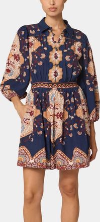 Cleobella Leigh Mini Dress In Navy Lagos