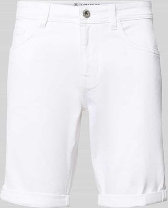 Tom Tailor Slim Fit Jeansshorts aus Baumwoll-Mix in Offwhite Melange, Gr&ouml;&szlig;e 30