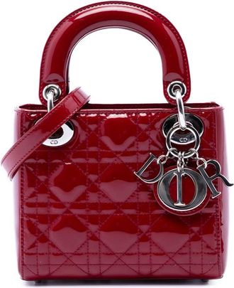 Dior Pre-owned Dior Mini Patent Cannage Lady Dior Ladies 65KC91OTVZQKSIWB