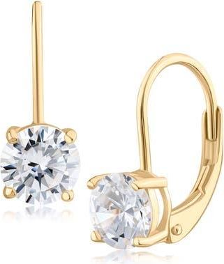 Jardin Round Cubic Zirconia Drop Earrings in Clear/Gold at Nordstrom Rack