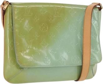 Louis Vuitton Pre-owned Vintage Cross Body Bag - Dames - Vintage Schoudertas - Groen - ONE Size - Leer - Vintage