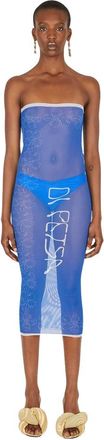 Di Petsa Sweet Nectar Tube Jurk - Dames - Casual kleedjes - Blauw - S - Polyester - Kleedjes