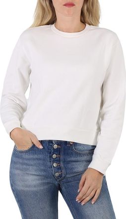 Roberto Cavalli Ladies White Floral Snake-print Sweatshirt, Brand Size 38 ( US Size 4 )