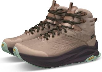 Altra Womens Olympus 6 Hike Mid Gtx Hiking Shoes In Tan