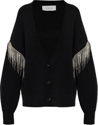 Sportmax Pagine Wol Cardigan - Dames - Vesten - Zwart - S - Wol - Truien & Vesten