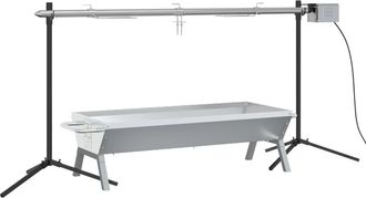 vidaXL Juego De Barbacoa Autom&aacute;tica Y Bandeja Acero Inoxidable Vidaxl