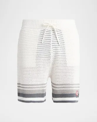 Casablanca Men & apos;s Drawstring Crochet Shorts