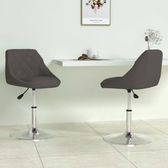 vidaXL Sillas De Comedor Giratorias 2 Unidades Terciopelo Gris Oscuro Vidaxl