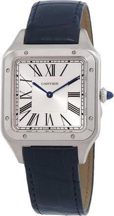 Cartier XL Santos Dumont Hand Wind Silver Dial Mens Watch WSSA0032