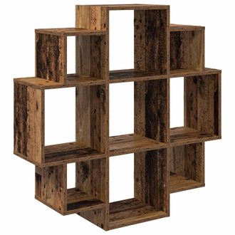 vidaXL Estante De Pared Madera Envejecida 90 X 25 X 90 Cm Vidaxl