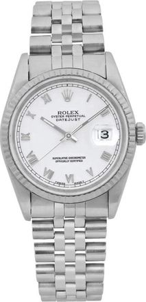 Rolex Pre-owned Rolex Datejust Automatic Chronometer White Dial Mens Watch 16234 WRJ