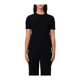 Max Mara T-Shirts, female, Black, S, Embroidered Detail T-Shirt