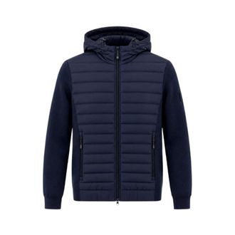 Outhere Jas met doorgestikt voorpand - Heren - Jassen - Blauw - Maat: S Zijde