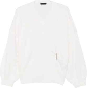 Liu Jo Maglia Scollo a V - - Knitwear - Donna - Bianco - S