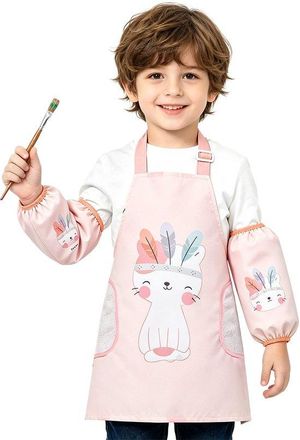 OEM Delantal Infantil, Delantal Infantil Impermeable Y Ajustable Con Mangas, Hornear, Pintar, Jardiner&iacute;a Y Otras Actividades Escolares