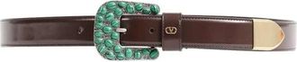 Valentino H. 30 Mini VLogo Signature - Heren - Riemen - Bruin - 100 CM - Leer - Accessoires