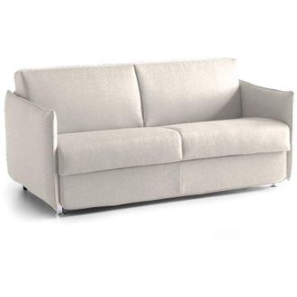 Dmora Divano letto 2 posti Violante, Sof&agrave; trasformabile per salotto, imbottito, sfoderabile, Qualit&agrave; 100% Made in Italy, 160x95 h90 cm, Beige - Dmora