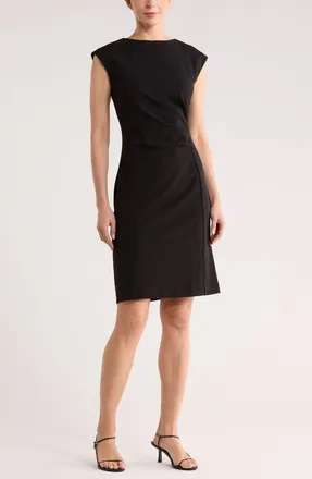 Nordstrom Rack Ruched Midi Dress in Black at Nordstrom Rack, Size Xx-Small