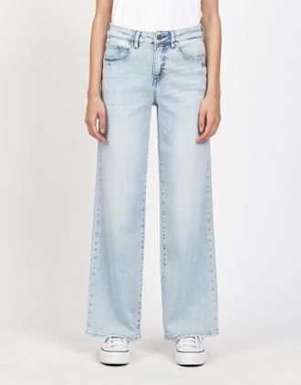 Gang Straight-Jeans GANG 94CARLOTTA LONG, Damen, Gr. 26, N-Gr, cosmic marble wash, Denim/Jeans, Obermaterial: 93% Baumwolle, 5% Elastomultiester, 2% Elasth
