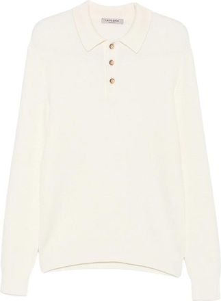 La Fileria Waffle-knit Polo Shirt